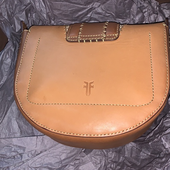 NWT new Frye Ilana Color Block Crossbody in Cognac - Picture 5 of 11